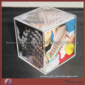 Clear Exquisite 6 Faces Table Acrylic Magnet Photo Cube